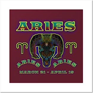 Aries 1a Maroon Posters and Art